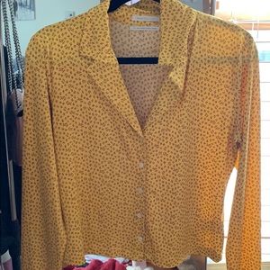 Yellow vintage inspired top